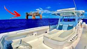Fishing Oil Rigs *130 Miles* Offshore in a $1.2 Million Center Console!