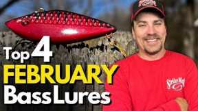 Top 4 Lures for February Bass Fishing and WHY - Underwater Footage