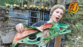 Catch and Cook Zombie Fish + Overnight Camping at Bushcraft Rock House
