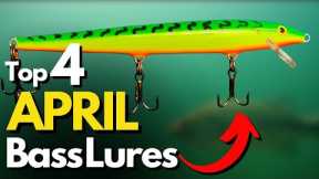 Top 4 Lures for April Bass Fishing and WHY - Underwater Footage