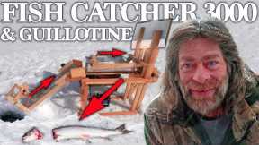 Automatic Trout Catcher with a Guillotine | Catch & Cook Ice Fishing | Fish to Pan Challenge!
