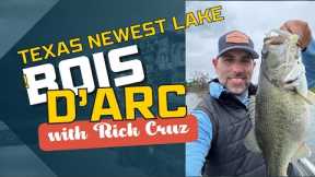 We lost a giant bass on Bois D’Arc! Here’s our fishing report for the lake for opening weekend.