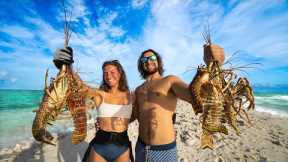 Catching Lobster on an ISLAND! Catch clean cook