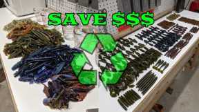 The BEST Way To Save $$$ On Fishing Lures and RECYCLE Plastic Baits!!! DIY Bass Fishing Baits!!!