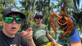 2 Days in the Swamp | Alligator Gar Jugging, Catfish noodles & Crawfish Catch and Cook! Ft. Mav