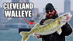 Lake Erie Walleye Fishing, Cleveland Harbor..
