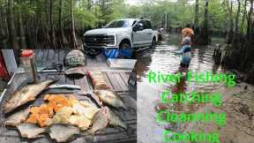 River Fishing Adventure Catching Cleaning and Cooking Fish on the Swamp Banks Unforgettable Memories