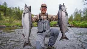 Bobber Fishing for Alaska King Salmon! (CATCH CLEAN COOK)