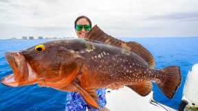UNEXPECTED BIG GROUPER Catch, Clean and Cook! South Florida Fishing with Family!