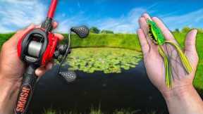 Topwater Frog Fishing for Big Bass!