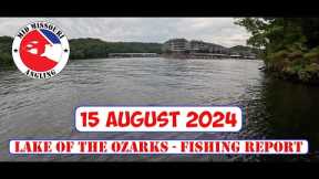 Lake of the Ozarks Bass Fishing - 15 Aug 2024 | Fishing report