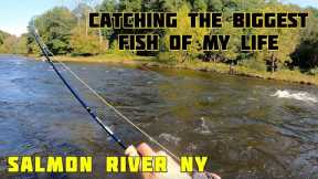 Fly Fishing for the Strongest Fish Of My Life! Salmon Fishing the Douglaston Salmon Run, Pulaski NY