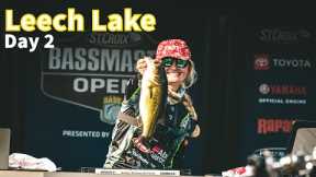 Fishing as a Co with Forward Facing Sonar! Bassmaster Open Leech Lake day 2