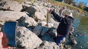 Granny Out Fished Me by a Mile! (Spillway Fishing)