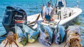 Epic Islamorada Fishing Frenzy! - Lobster, Mahi Mahi, Tuna, Grouper [Catch Clean Cook]