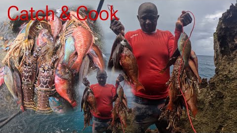 Catching Fresh Dinner Fish 🐟 Before Tropical Storm ⛈️ Hits Jamaica 🇯🇲 CATCH AND COOK