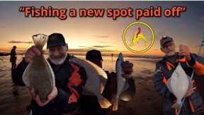 Fishing a new mark reaped large flounder 🎣🐟🐟🐟 “Awesome Sea Angling”