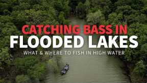 Catching BASS in FLOODED Lakes! (Tips for fishing HIGH WATER)