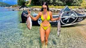 Best Island Fishing Day Ever! Catching Rare Fish & Cooking On A Private Island!