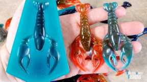 HAND-MADE Custom Crawfish Bait Mold: Pouring Realistic Fishing Lures