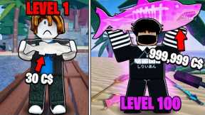 LVL 1 to 100: ULTIMATE GUIDE for Fisch Roblox! (BEST FISHING SPOTS & OP RODS)