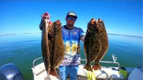 Catching DOZENS Of HALIBUT On The BAY!!! EPIC Day Of Fishing ~OFFSHORE~ !!! Ep.#6 {Catch Clean Cook}