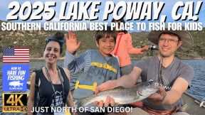 Best Place for Kids to Fish in California! Lake Poway Trout Fishing