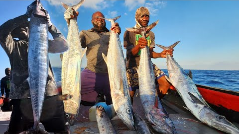 offshore fishing trip in the middle of the deep catching giant Wahoo and kingfish and this happened