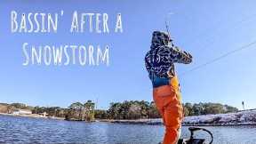 Cold Water BASS FISHING After RARE SNOWSTORM!!! || Lake Gaston