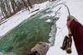 Fly Fishing Ice Filled Creeks for