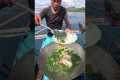 Cooking fresh fish after catch in a