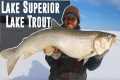 Ice Fishing for BIG LAKE TROUT on