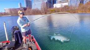 I Caught The Lady Bird Lake Monster! (Fishing Downtown Austin Texas)