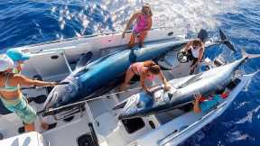 American Fishermen Battling Giant Sea Monsters - Catch Giant Tuna & Swordfish At Sea