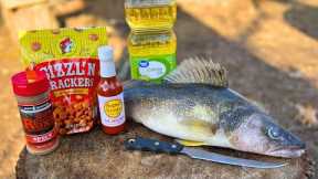 Huge Walleye Catch n' Cook | Spicy Fried Walleye!