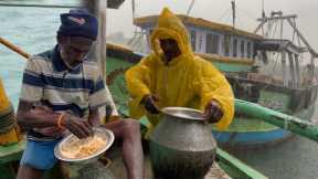 Amazing🤩 The Ultimate Trawling The Rainy Ocean | A Day Of Cooking In The Deep Sea‼️Life of Fishermen
