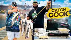 Crazy Catfish Catch Clean And Cook (Urban Fishing)