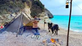 3 DAYS solo survival - (NO FOOD, NO WATER) Catch and Cook, FISHING, STINGRAY. Bushcraft Camping