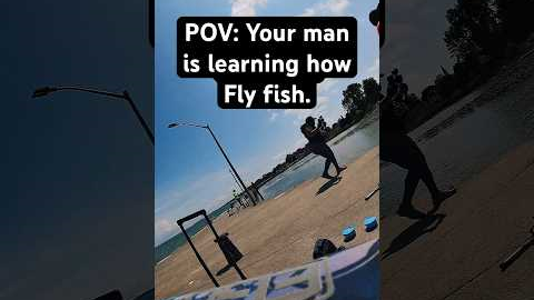 When He’s New to Fly Fishing and You feel like the Target 🎯😩 #FLYFishing #CouplesThatFish