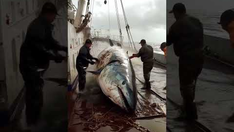 big tuna harvesting  #deepsea #seafood #pacific #ai #deepseafishing #fishing #pacificocean #tuna