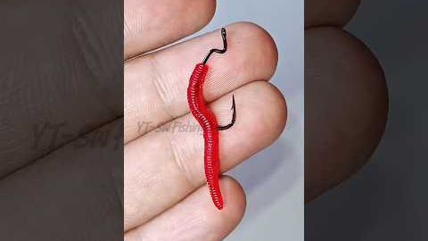 How to put soft worm bait on a hook #fishing #fishbait #softlure #tutorials #tipsandtricks