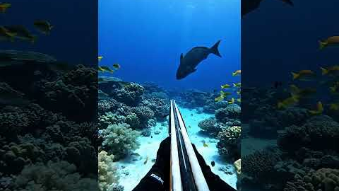 Spearfishing Adventure | Catching Big Fish in the Ocean #4kwildlife #fishingadventure #fishing