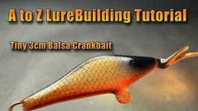 Making a Tiny 3cm Balsa Crankbait - Small Lure, Big Challenge! 🎨