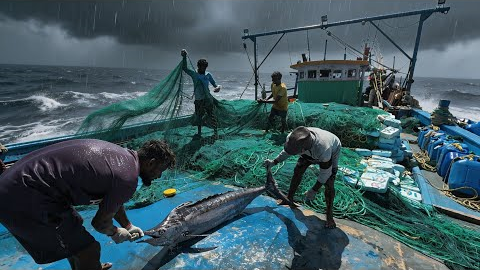 Day-02 | Second Day Living in the Ocean | Catching Big Tuna & Cooking on the Boat! | S-02