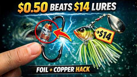 Wrap Aluminum Foil + Copper Wire on Your Hook — The Galvanic Fishing Hack That Beats Any $14 Lure