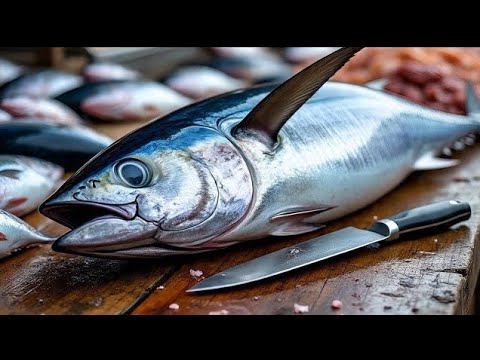 Precision Cuts❗ Yellowfin Tuna Cutting Skills like a Pro in Sorong city, Live Streaming 04 April 26