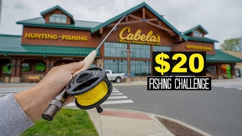 $20 Cabelas FLY Fishing Challenge!! (Surprising!)