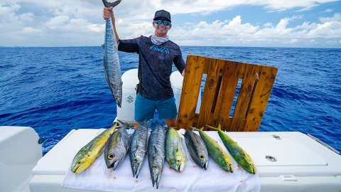 The SECRET to Deep Sea Fishing! Catch Clean Cook (Wahoo, Tuna, mahi mahi)