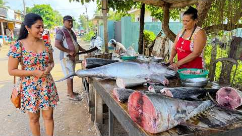 WOW! Traditional Village Fish Market | Giant Tuna Cutting Masters & Fresh Seafood Experience