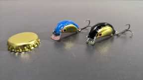 Save money by making fishing lures from beer caps.